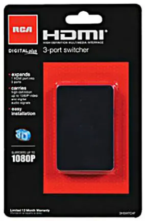 3-Input Hdmi Switcher – 1-Output Seamless Audio/Video Selector 1