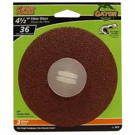 3-Pack Of 4.5-Inch X 7/8-Inch Aluminum Oxide Fiber Discs – 36 Grit 1