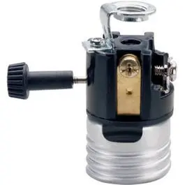 3-Way Incandescent Lampholder With Metal Shell And Hickey, 250W/250V 1