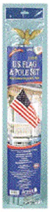 3' X 5' Polyethylene American Flag Set With 6-Foot Pole And Hardware 1