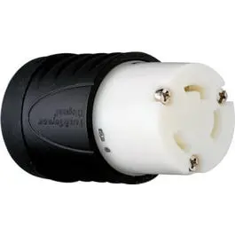 30-Amp, 250-Volt Locking Power Connector – Black And White Housing 1