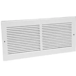 30" X 6" White Sidewall Return Air Grille With Louvered Design 1