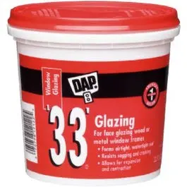 33-Foot White Window Glazing Compound – 1/2-Pint Tube 1