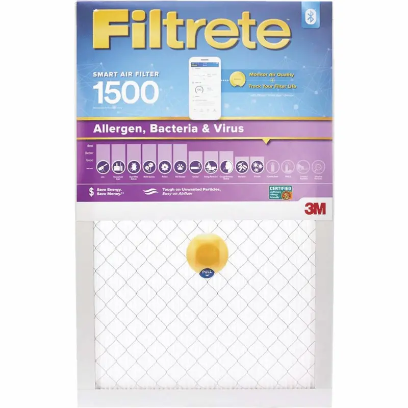 3M Filtrete 16" X 20" X 1" Smart Furnace Filter – 1500 Mpr, Allergen & Virus Defense 1