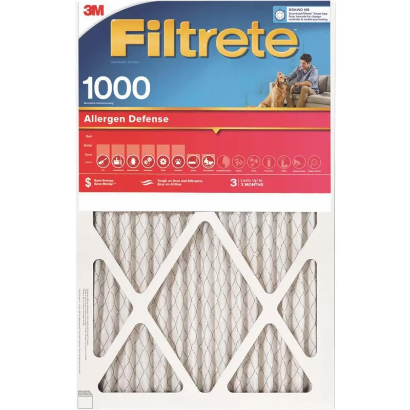 3M Filtrete Allergen Defense Mpr 1000 Furnace Filter – 20X20X1 Inch 1