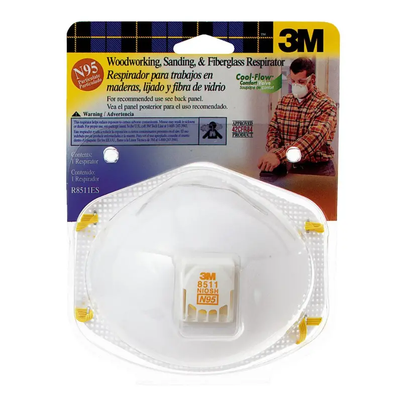 3M N95 Particulate Respirator – Valved Design For Woodworking And Sanding 1
