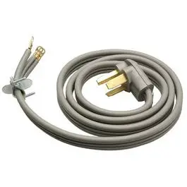 4-Foot Gray Flat 10/3 Srdt Dryer Power Cord 1