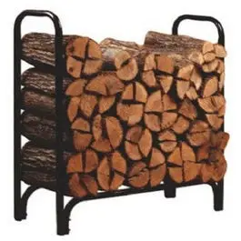 4-Foot Steel Log Rack – Sturdy Outdoor Firewood Storage 1