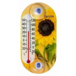 4-Inch Floral-Themed Thermometer For Gardens And Patios 1
