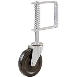 4-Inch Rubber Gate Support Caster – Swivel Mount With Brake Option 1