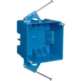 4-Inch Square New-Work Electrical Box With Captive Nails 1