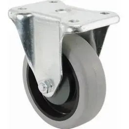 4-Inch Thermoplastic Rigid Plate Caster – Non-Swivel 1