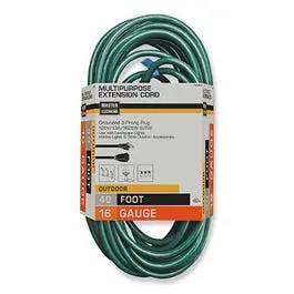 40-Foot 16/3 Green Vinyl Outdoor Extension Cord With Heavy-Duty Jacket 1