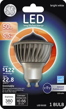 5.5W Gu10 Led Mr16 Flood Bulb – Equivalent To 50W Halogen, 5000K 1