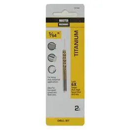 5/64-Inch Titanium-Coated High-Speed Steel Drill Bit – 2 Inches Long 1