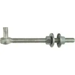 5/8-Inch X 8-Inch Zinc Gate Hook With Bolt Mounting 1