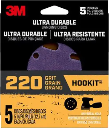 5-Inch Sanding Disc, 220-Grit Aluminum Oxide 1