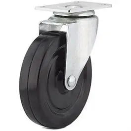 5-Inch Swivel Plate Caster With Rubber Wheel 1