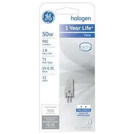 50-Watt T3 Quartz Halogen Light Bulb 1