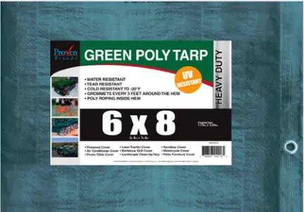 6-Foot X 8-Foot Reversible Brown-And-Green Utility Tarp 1