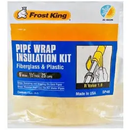 6-Inch By 25-Foot Fiberglass Pipe Insulation Wrap Kit 1