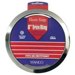 6-Inch Chromed Steel Electric Range Trim Ring 1