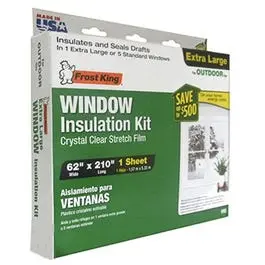 62 In X 210 In Large-Scale Outdoor Window Insulation Film Kit 1