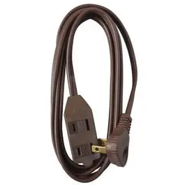 7-Foot 16/2 Spt-2 Brown Low-Profile Polarized Extension Cord 1