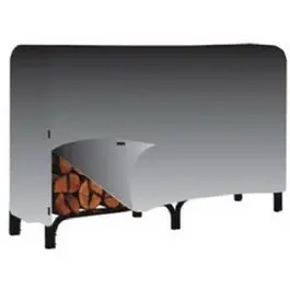 8-Foot Black Vinyl Fireplace Tool Rack Cover 1