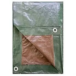 8 Ft × 10 Ft Green-And-Brown Polyethylene Waterproof Tarp 1
