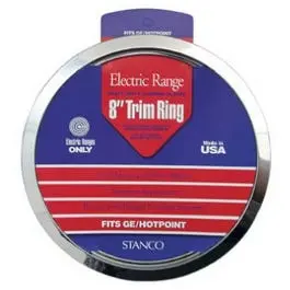 8-Inch Chromed Steel Electric Range Trim Ring 1
