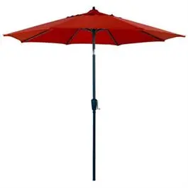 9-Foot Red Polyester Patio Market Umbrella With Steel Frame 1