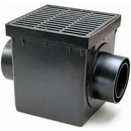 9-Inch Square Double-Outlet Catch Basin Installation Kit 1