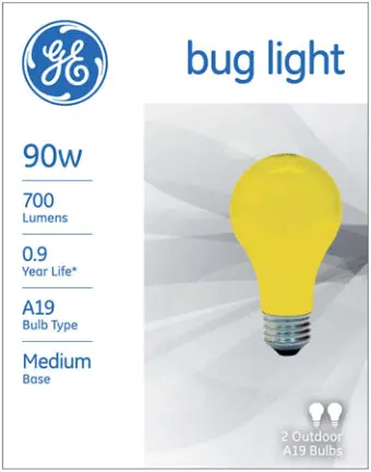 90W A19 Yellow Bug Light Bulb – Outdoor Insect-Repelling Flood Lamp 1