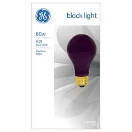 A-Line Decorative Black Light Bulb – 60-Watt Incandescent 1