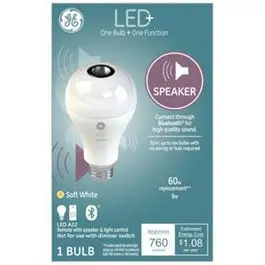 A21 Led Smart Speaker Bulb – 760 Lumens, 9W, Color-Changing 1