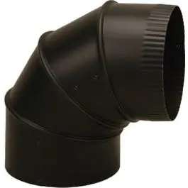 Adjustable Black Stove Pipe Elbow – 4-Inch Diameter, 28-Gauge 1