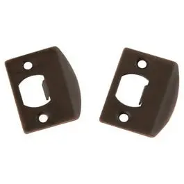 Adjustable Bronze Full-Lip Strike Plate For Interior Or Exterior Doors 1