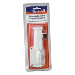 Adjustable White Plastic Flag Mounting Bracket – Universal Fit 1