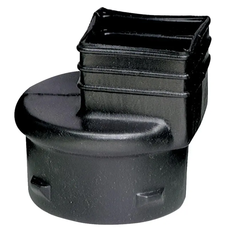 Advanced Basement Polyethylene Corrugated Adapter – 3" × 4" × 4", Downspout Barb To Female Thread 1