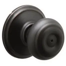 Aged Bronze Georgian Door Knob – Classic Round Cabinet Hardware 1