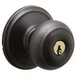 Aged Bronze Georgian Entrance Lockset – Traditional Exterior Door Hardware Set 1