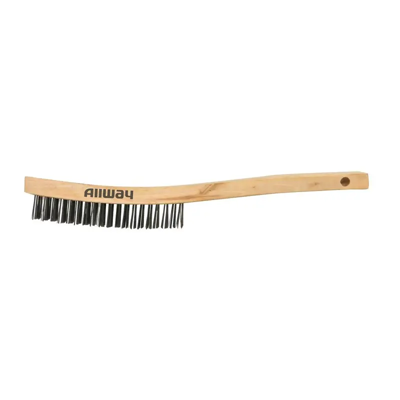 Allway Tools Curved-Wood-Handle Wire Brush (Model Wbc319) 1