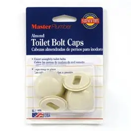 Almond-Colored Toilet Bolt Cover Cap Set 1