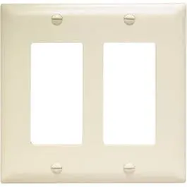 Almond Decorator-Style Single-Opening Nylon Wall Plate 1