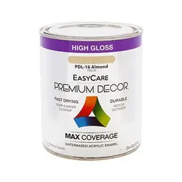 Almond Gloss Enamel Paint – Premium Decor Finish, Quart Size 1