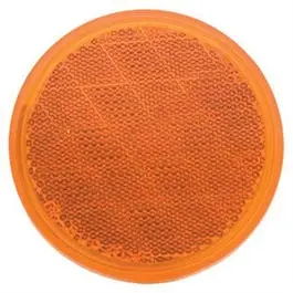Amber Adhesive Trailer Reflector – 3-3/16" Round Safety Lens 1