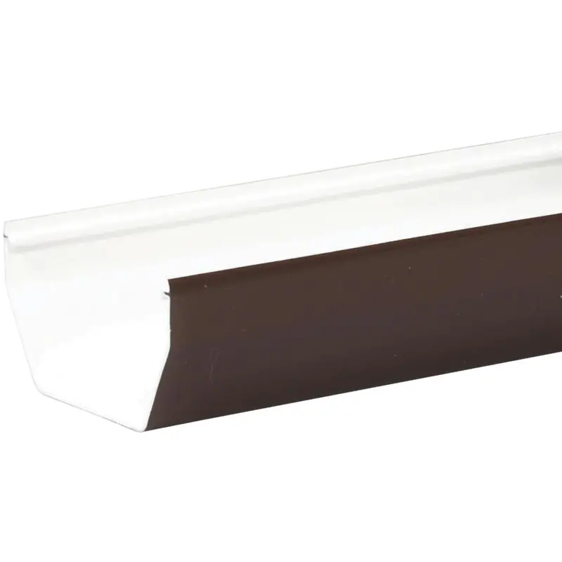 Amerimax 5-Inch Brown Vinyl Contemporary Gutter – 10-Foot Section 1