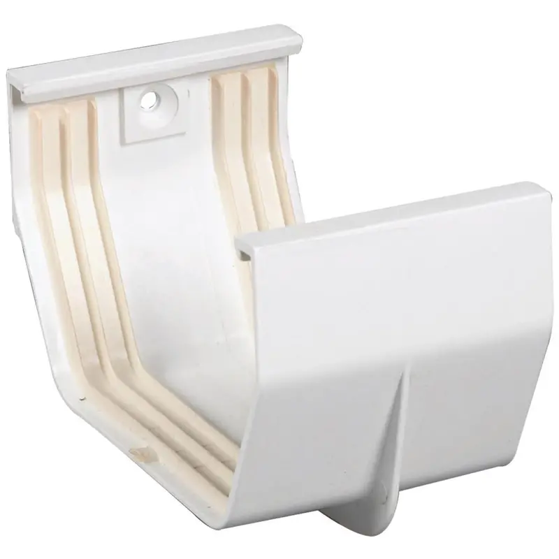 Amerimax 5-Inch Contemporary White Vinyl Gutter Slip Joint Connector 1