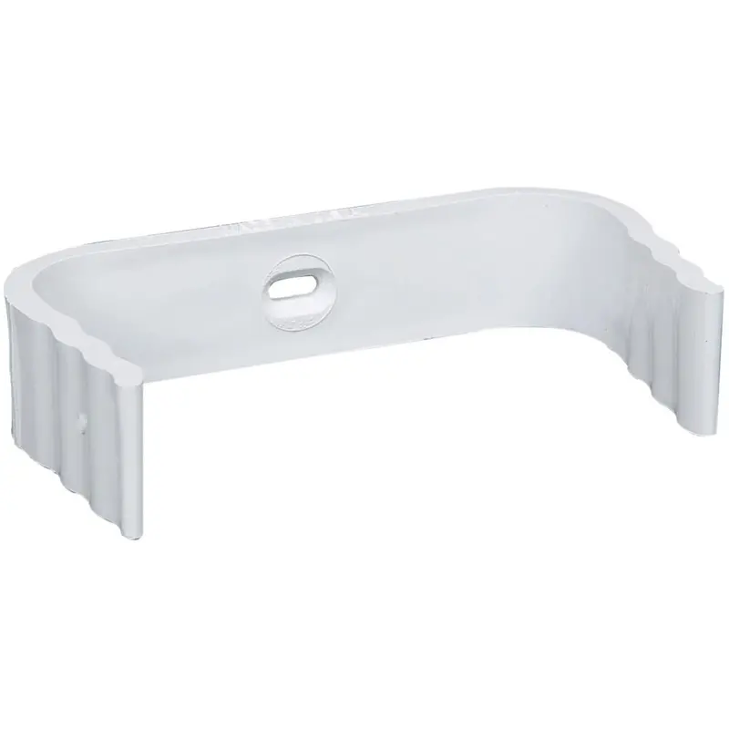 Amerimax Traditional K-Style Vinyl Downspout Clip – 2 In X 3 In, White 1